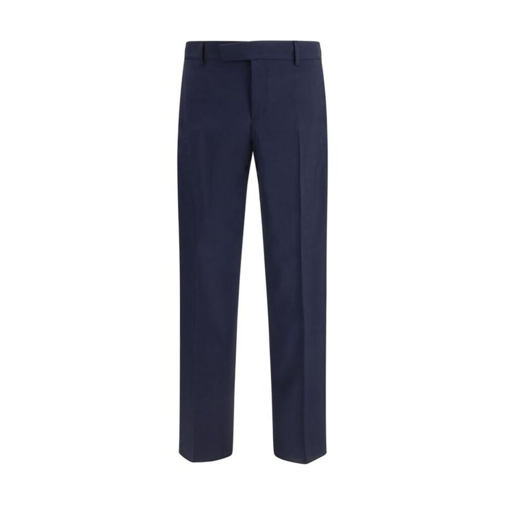 Fendi Blue Wool Oves Aries Dress Men's Pants